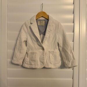 Kids White Blazer Jacket